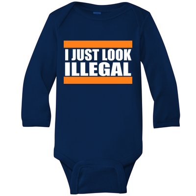 I Just Look Illegal Box Baby Long Sleeve Bodysuit