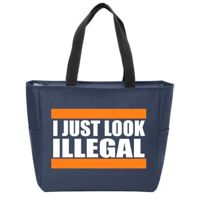 I Just Look Illegal Box Zip Tote Bag