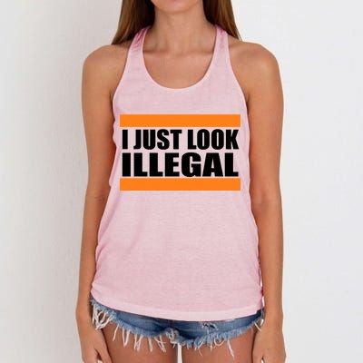 I Just Look Illegal Box Women's Knotted Racerback Tank