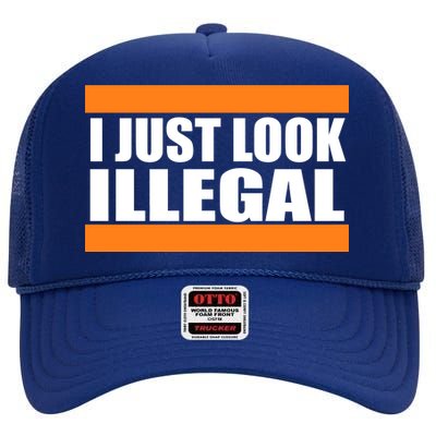 I Just Look Illegal Box High Crown Mesh Back Trucker Hat