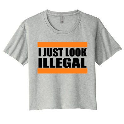 I Just Look Illegal Box Women's Crop Top Tee