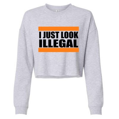 I Just Look Illegal Box Cropped Pullover Crew