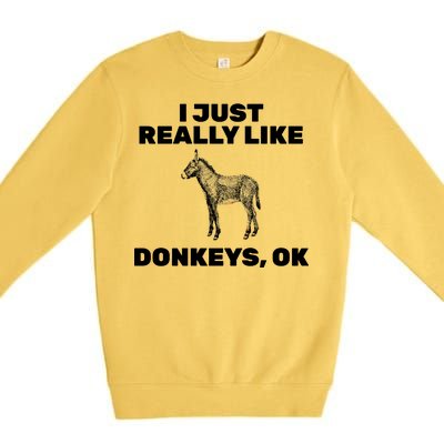 I Just Really Like Donkeys Ok Premium Crewneck Sweatshirt