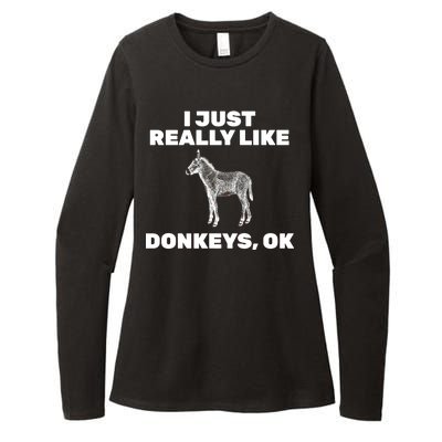 I Just Really Like Donkeys Ok Womens CVC Long Sleeve Shirt