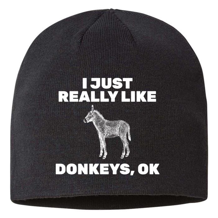I Just Really Like Donkeys Ok Sustainable Beanie