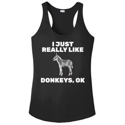 I Just Really Like Donkeys Ok Ladies PosiCharge Competitor Racerback Tank