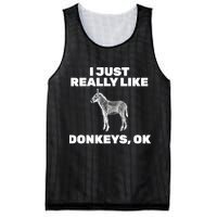 I Just Really Like Donkeys Ok Mesh Reversible Basketball Jersey Tank