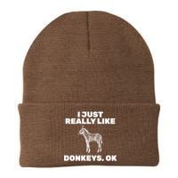 I Just Really Like Donkeys Ok Knit Cap Winter Beanie