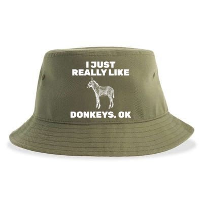 I Just Really Like Donkeys Ok Sustainable Bucket Hat