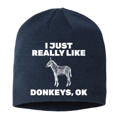 I Just Really Like Donkeys Ok Sustainable Beanie