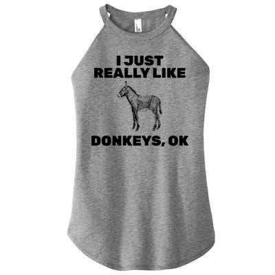 I Just Really Like Donkeys Ok Women's Perfect Tri Rocker Tank