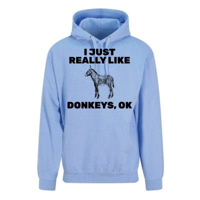 I Just Really Like Donkeys Ok Unisex Surf Hoodie