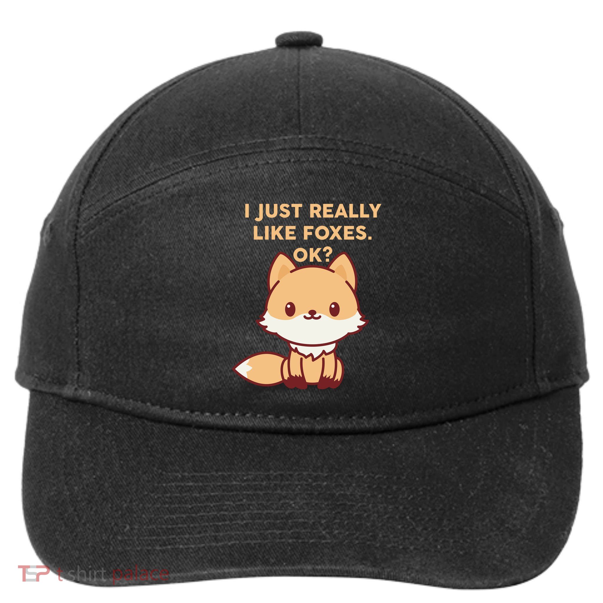 I Just Really Like Foxes OK 7-Panel Snapback Hat