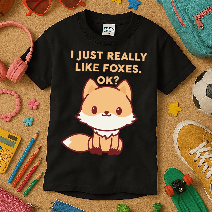 I Just Really Like Foxes OK Kids T-Shirt