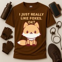 I Just Really Like Foxes OK Cooling Performance Crew T-Shirt