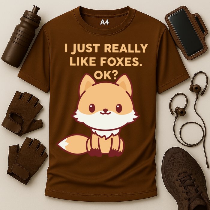 I Just Really Like Foxes OK Cooling Performance Crew T-Shirt