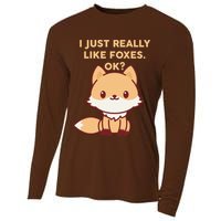 I Just Really Like Foxes OK Cooling Performance Long Sleeve Crew