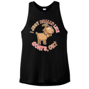 I Just Really Like Goats Ok? Ladies PosiCharge Tri-Blend Wicking Tank