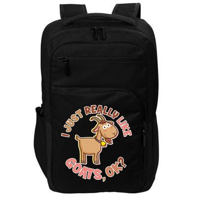 I Just Really Like Goats Ok? Impact Tech Backpack