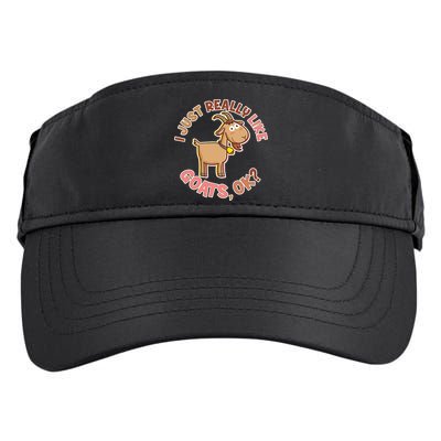 I Just Really Like Goats Ok? Adult Drive Performance Visor