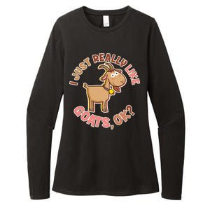 I Just Really Like Goats Ok? Womens CVC Long Sleeve Shirt