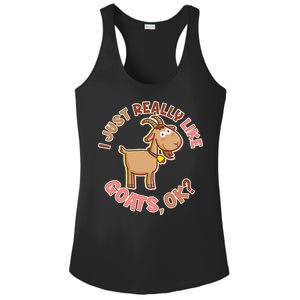 I Just Really Like Goats Ok? Ladies PosiCharge Competitor Racerback Tank