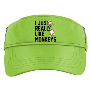 I Just Really Like Monkeys Adult Drive Performance Visor