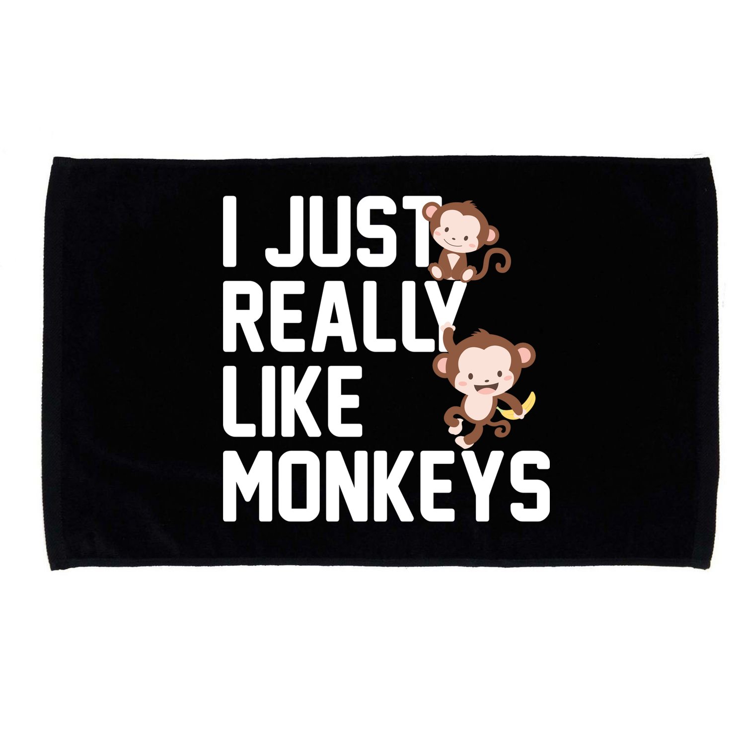 I Just Really Like Monkeys Microfiber Hand Towel