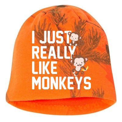 I Just Really Like Monkeys Kati - Camo Knit Beanie