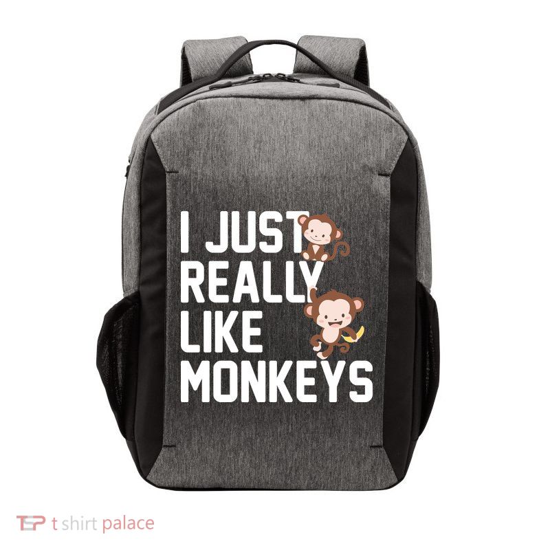 I Just Really Like Monkeys Vector Backpack