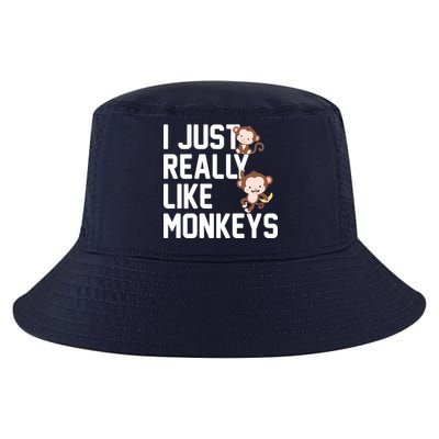 I Just Really Like Monkeys Cool Comfort Performance Bucket Hat