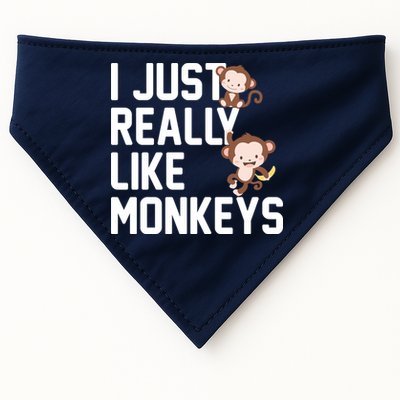 I Just Really Like Monkeys USA-Made Doggie Bandana