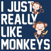 I Just Really Like Monkeys Sustainable Bucket Hat