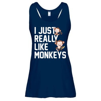 I Just Really Like Monkeys Ladies Essential Flowy Tank