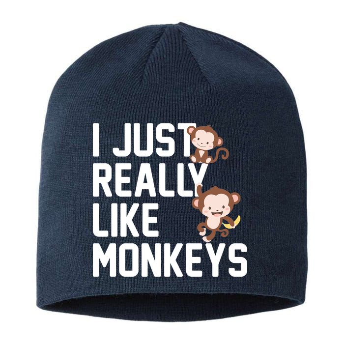 I Just Really Like Monkeys Sustainable Beanie