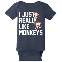 I Just Really Like Monkeys Baby Bodysuit