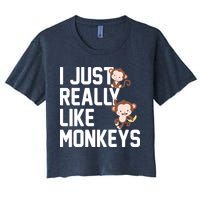 I Just Really Like Monkeys Crop Top