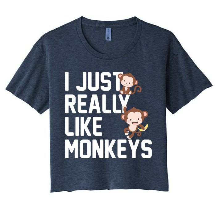 I Just Really Like Monkeys Crop Top