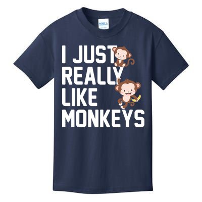 I Just Really Like Monkeys Kids T-Shirt