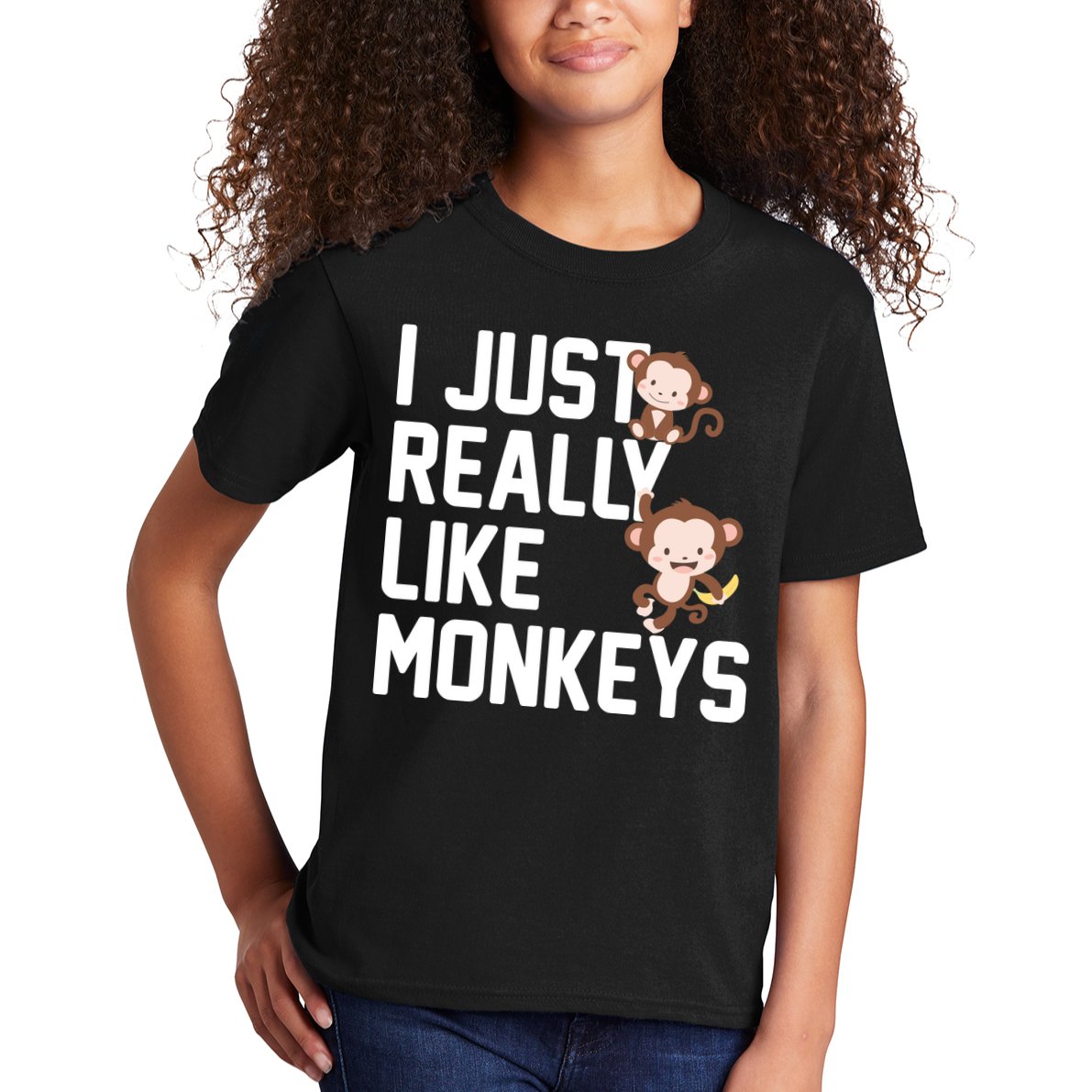I Just Really Like Monkeys Kids T-Shirt