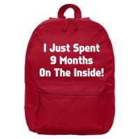 I Just Spent 9 Months on the Inside 16 in Basic Backpack
