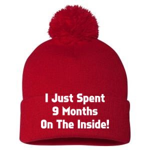 I Just Spent 9 Months on the Inside Pom Pom 12in Knit Beanie