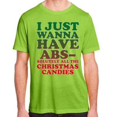 I Just Want Abs Christmas Candles Adult ChromaSoft Performance T-Shirt