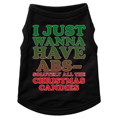 I Just Want Abs Christmas Candles Doggie Tank