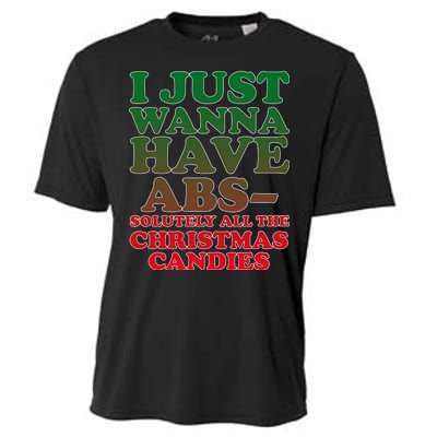 I Just Want Abs Christmas Candles Cooling Performance Crew T-Shirt