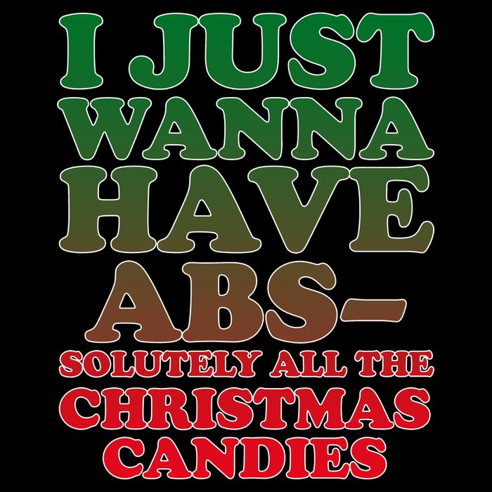 I Just Want Abs Christmas Candles Cooling Performance Crew T-Shirt