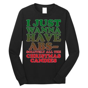 I Just Want Abs Christmas Candles Long Sleeve Shirt