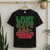 I Just Want Abs Christmas Candles T-Shirt