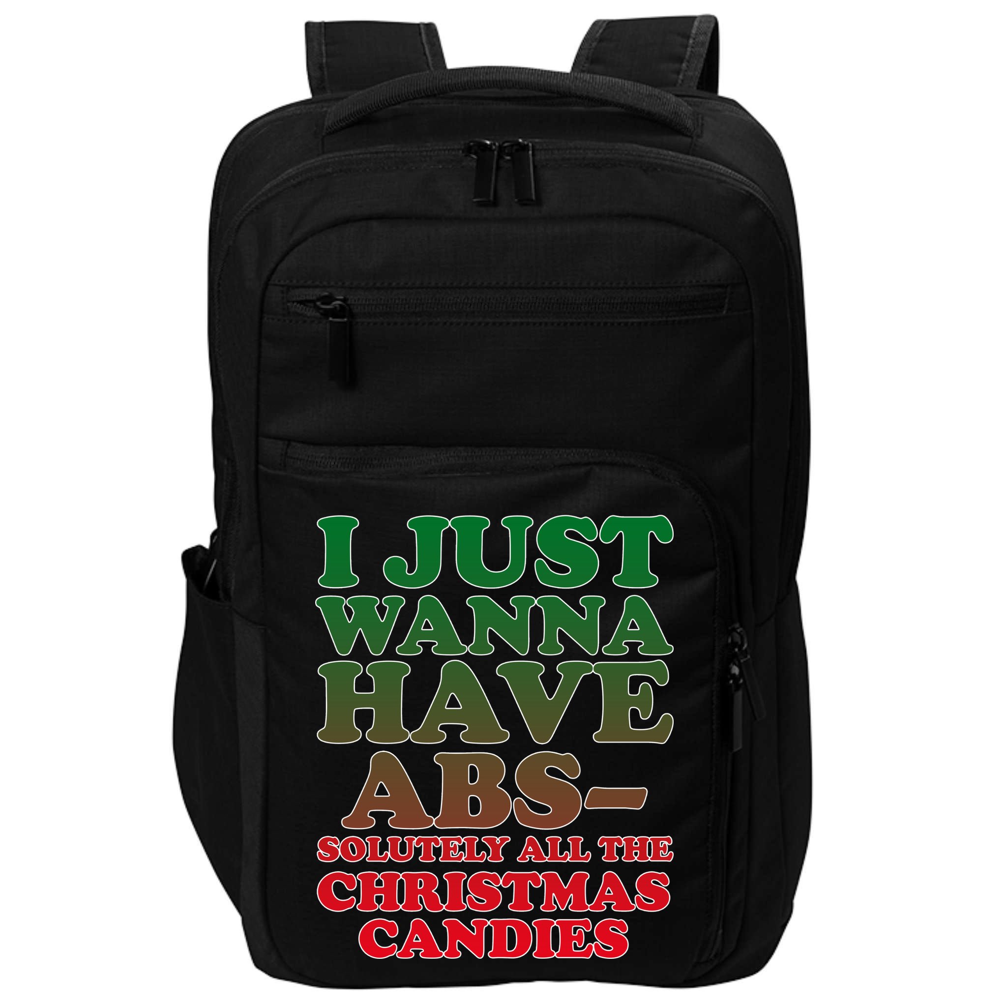 I Just Want Abs Christmas Candles Impact Tech Backpack