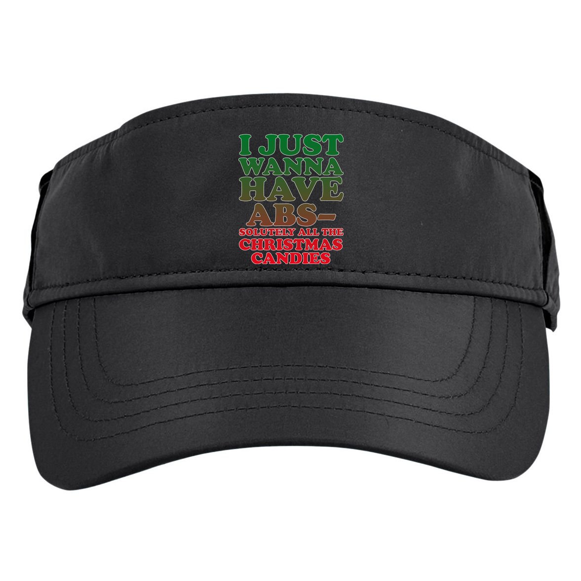 I Just Want Abs Christmas Candles Adult Drive Performance Visor